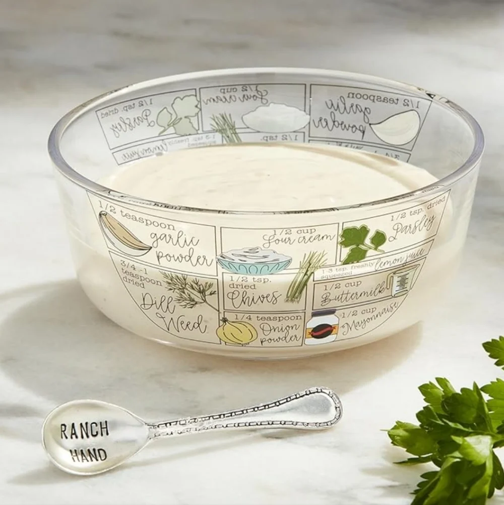 Mud Pie Ranch dressing tidbit Bowl with ranch dressing Recipe /spoon